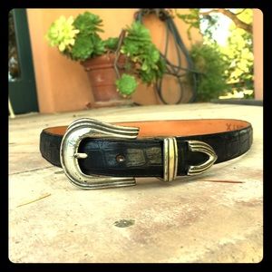 Vintage Brighton onyx black belt